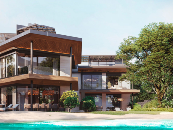 Vue extérieure d’une villa front de mer à Golden Sand, Tamarin – propriété de luxe signée Ohana Heritage Group